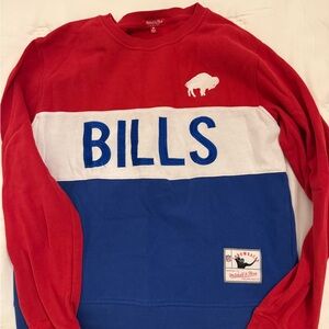 Red and Blue Buffalo Bills Crewneck Sweater